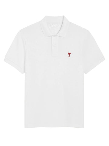 AMI PARIS POLO WITH LOGO EMBROIDERY Unisex