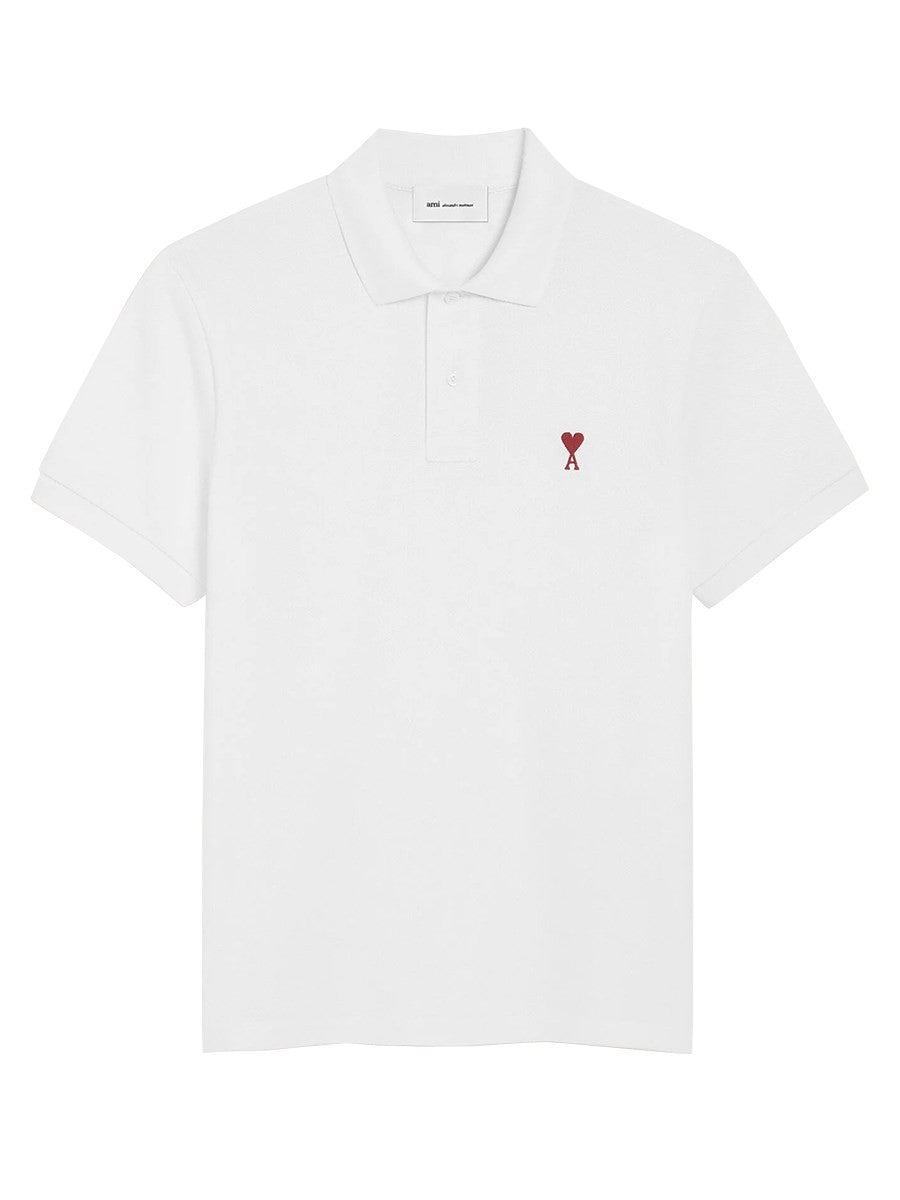 AMI PARIS POLO WITH LOGO EMBROIDERY Unisex
