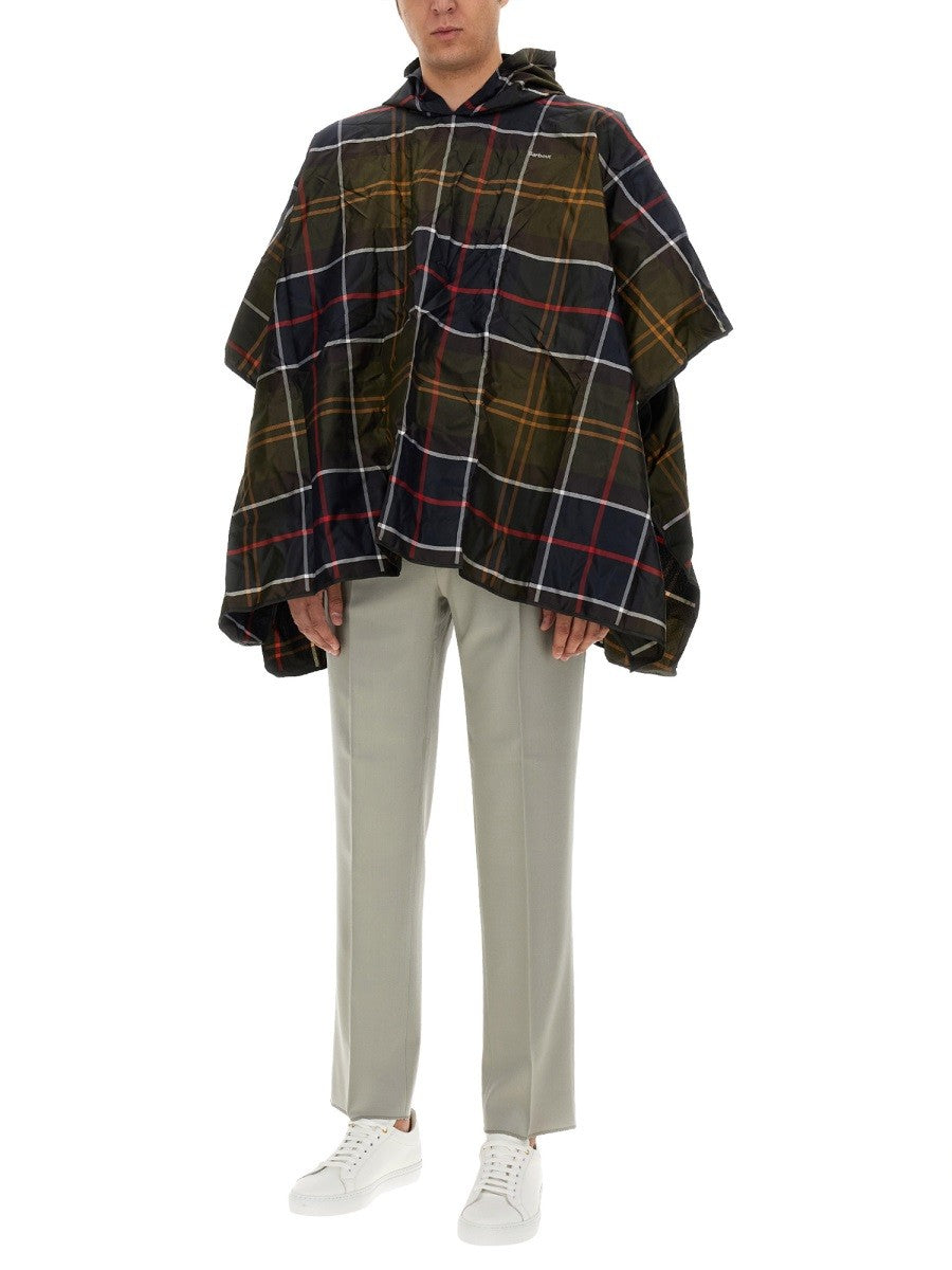 PONCHO WITH TARTAN PATTERN