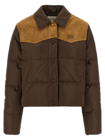 Miu Miu - Pongé tec down jacket