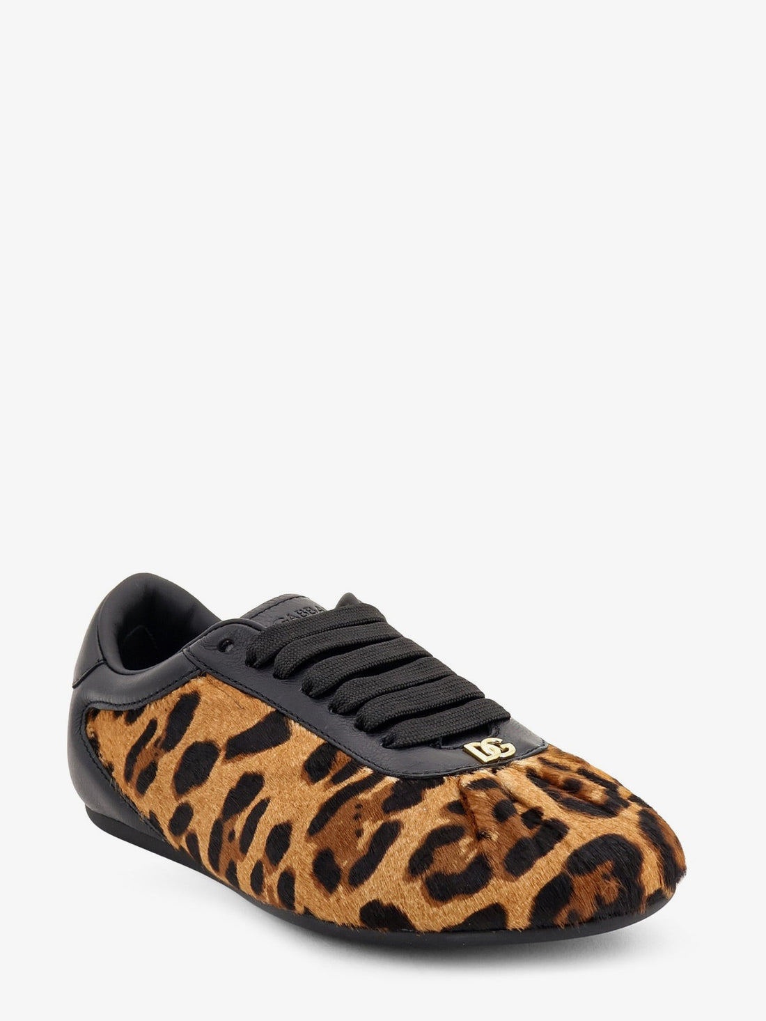 Dolce & Gabbana - Ponyskin sneakers with metal DG logo LEOFNATURALE