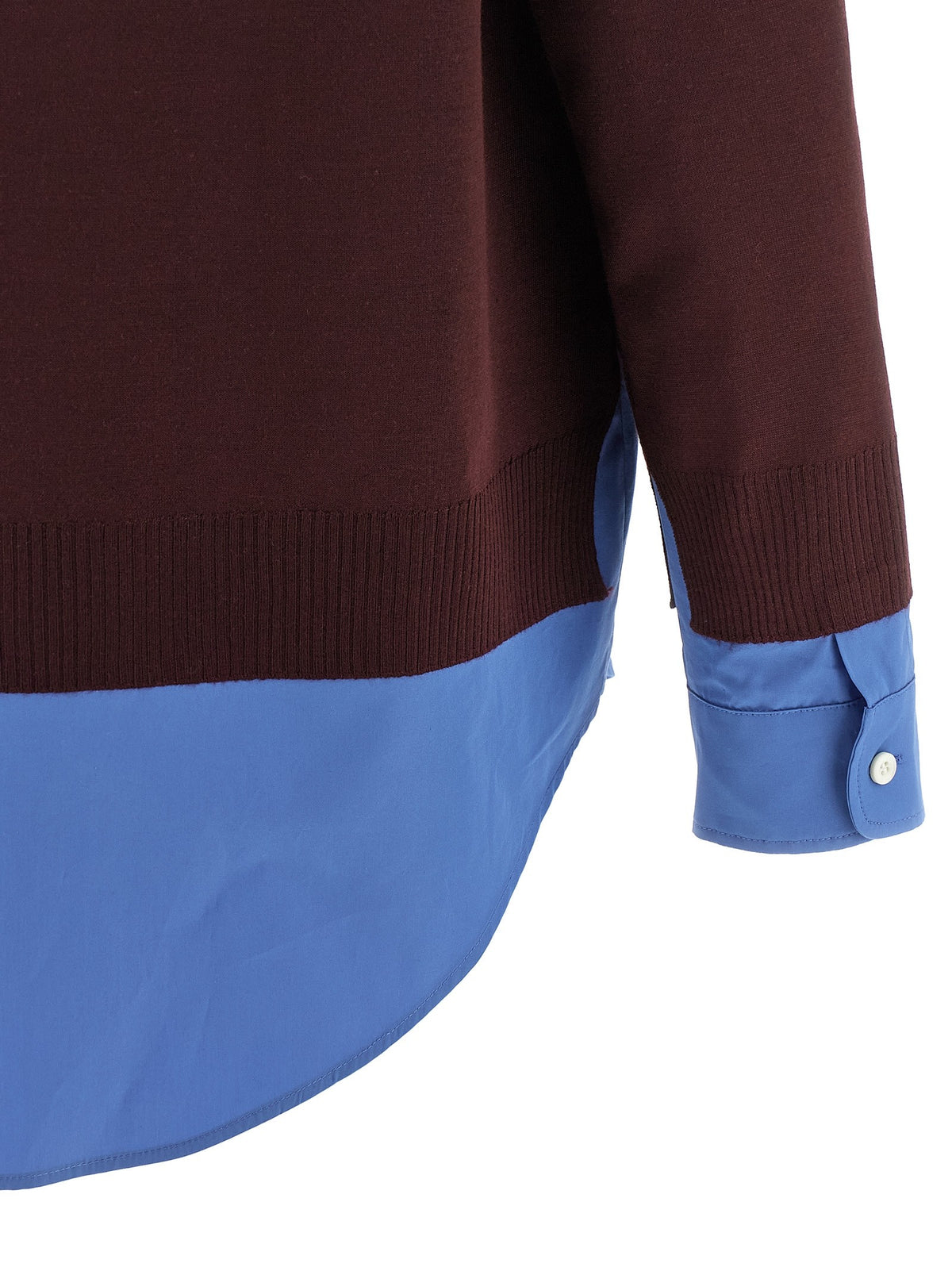 Miu Miu - Poplin and cashmere shirt