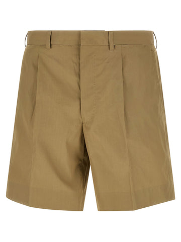 PRADA - Poplin bermuda shorts beige