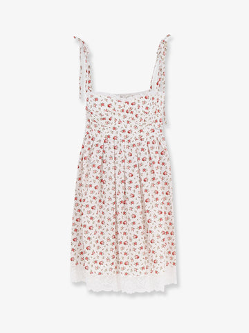 Dolce & Gabbana Poplin dress with Roselline print