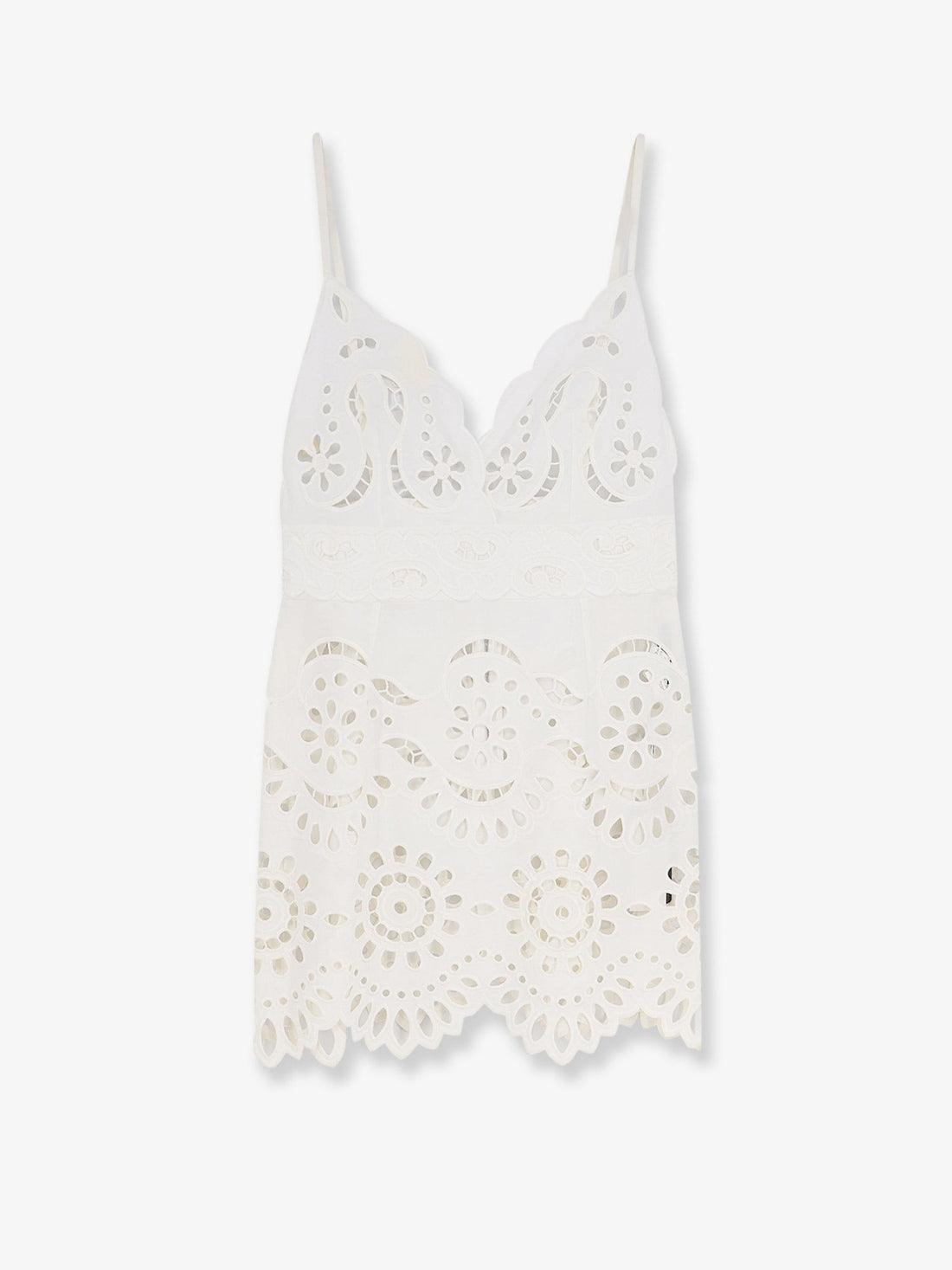 Dolce & Gabbana Poplin mini dress with cut out embroidery