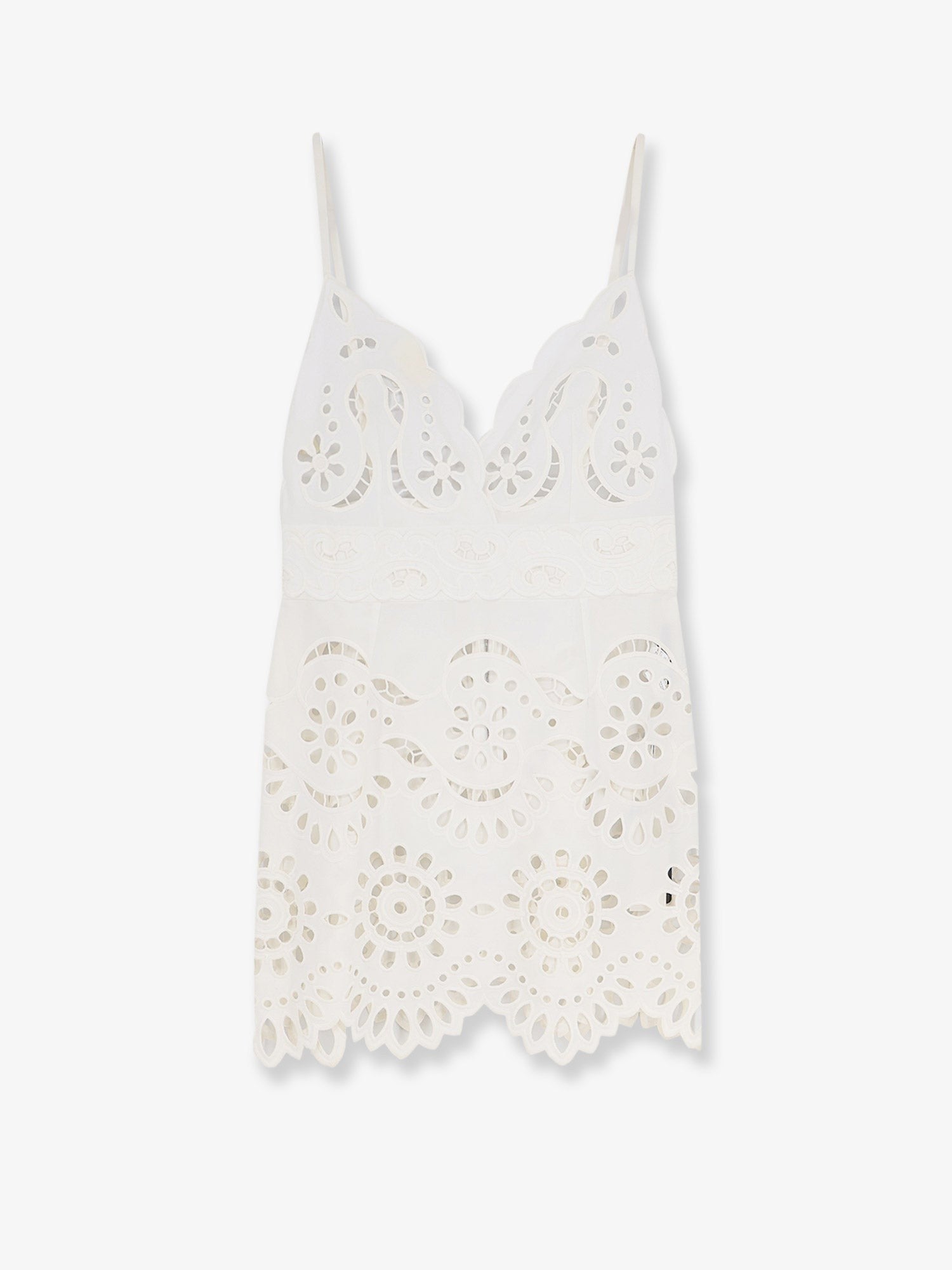 Dolce & Gabbana Poplin mini dress with cut out embroidery