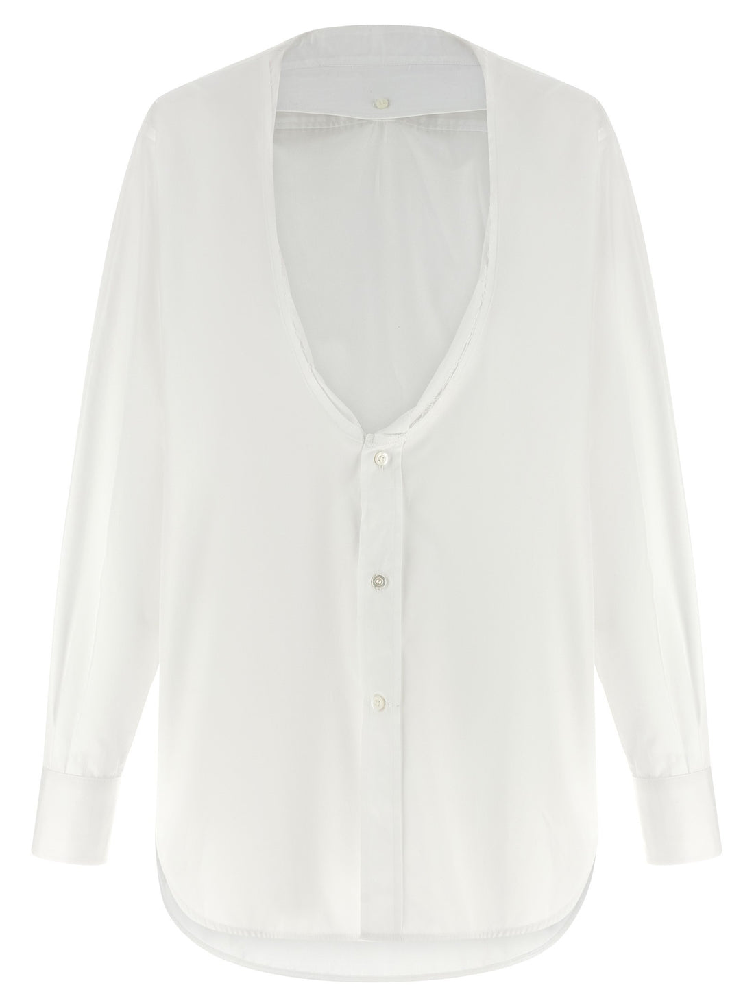 Maison Margiela White Poplin Folded-collar Shirt