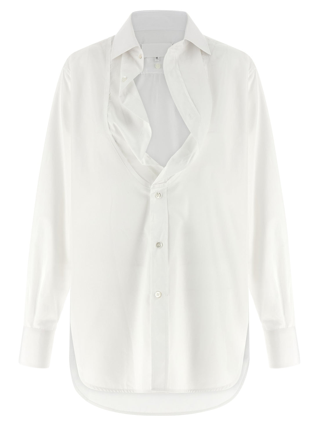 Maison Margiela White Poplin Folded-collar Shirt