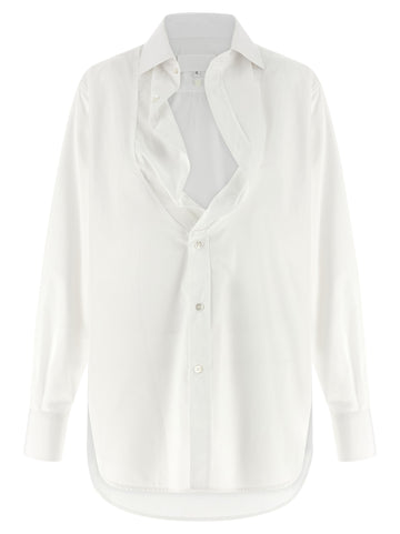 Maison Margiela - Poplin Folded-collar Shirt White 40 IT