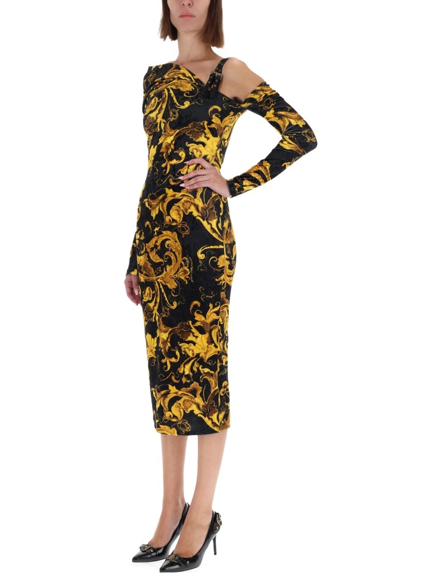 "PORCELAIN BAROQUE" PRINT DRESS