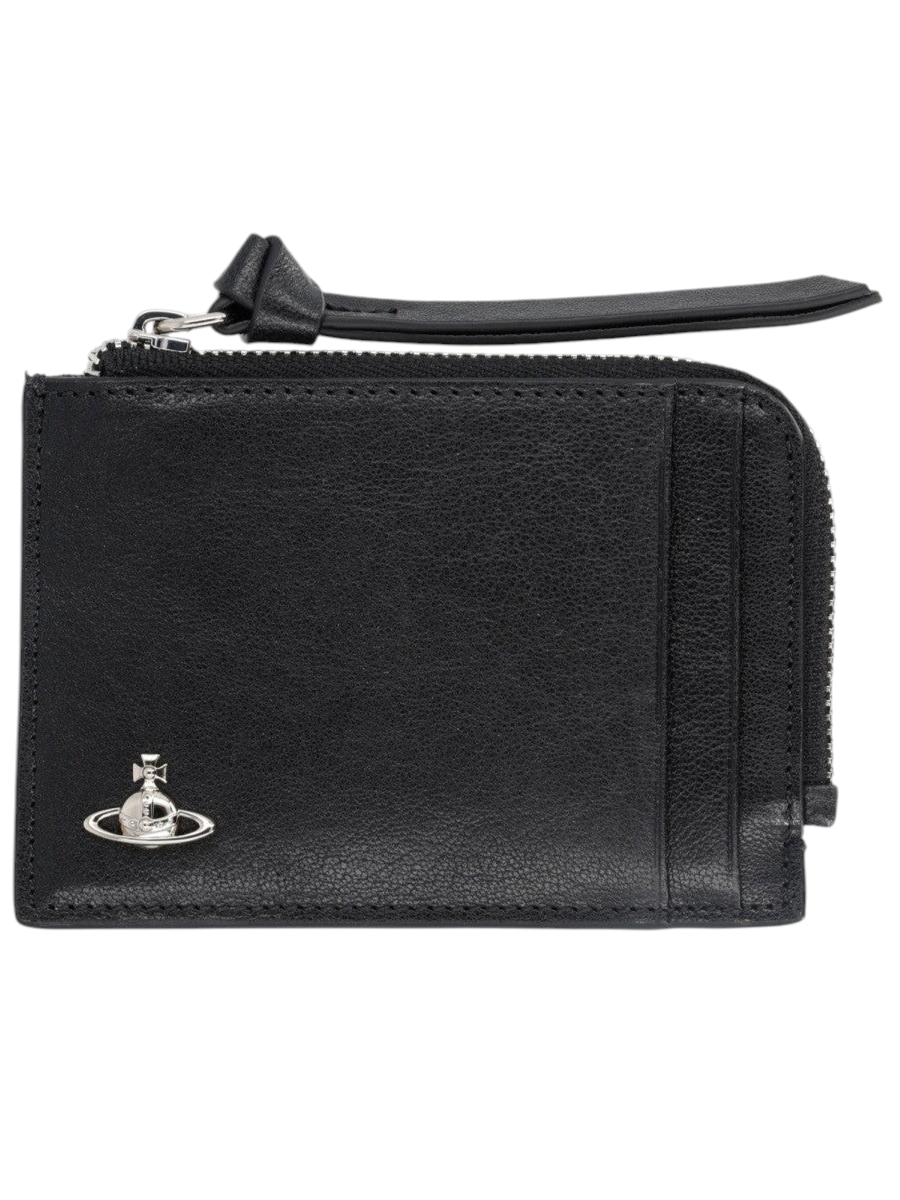 Vivienne Westwood - PORTA CARTE CON ZIP Black UNI