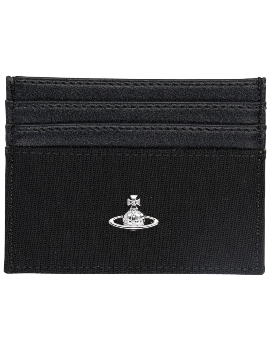 Vivienne Westwood - PORTA CARTE PIATTO CON LOGO Black UNI