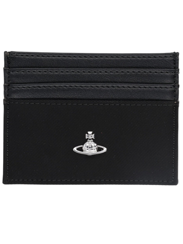 Vivienne Westwood - PORTA CARTE PIATTO CON LOGO Black UNI