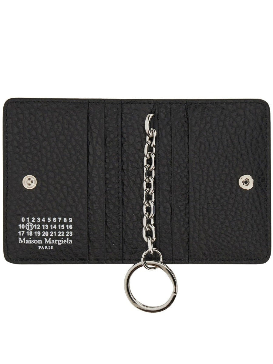 Maison Margiela - PORTACARTE BIFOLD CON PORTACHIAVI "FOUR STITCHES" Unisex Black UNI