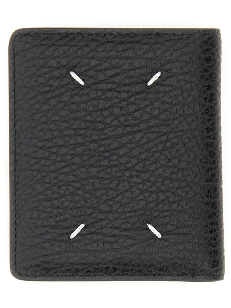 Maison Margiela - PORTAFOGLIO BIFOLD COMPATTO "FOUR STITCHES" Unisex Black UNI