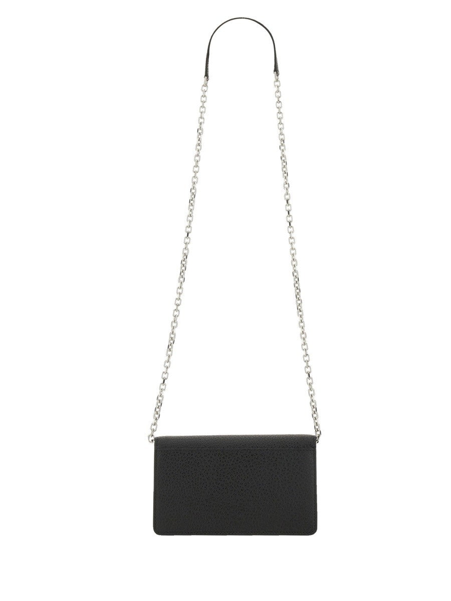 Maison Margiela - PORTAFOGLIO "FOUR STITCHES" MEDIUM CON CATENA Unisex Black UNI