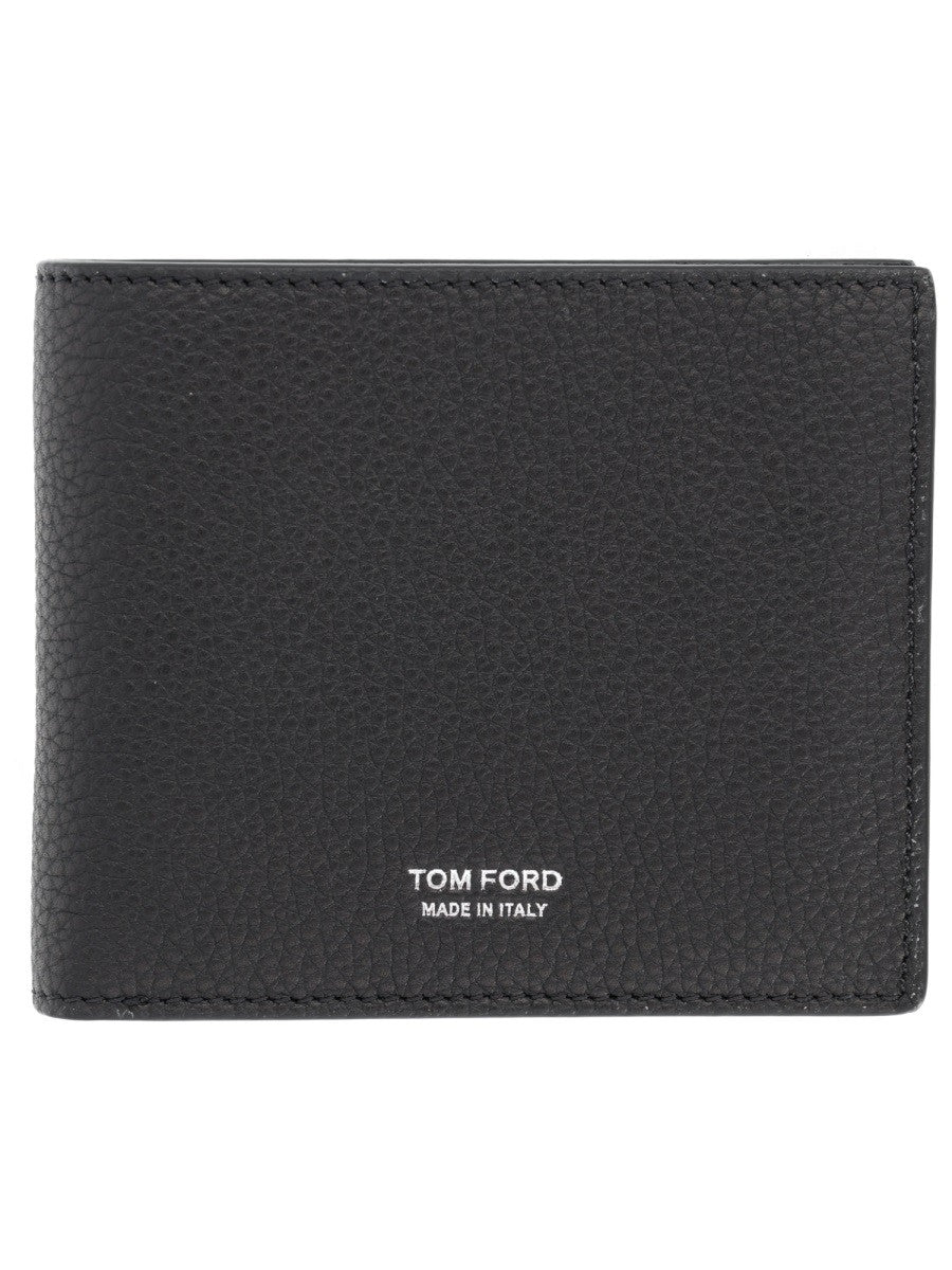 TOM FORD - Bifold Leather Wallet Black UNI