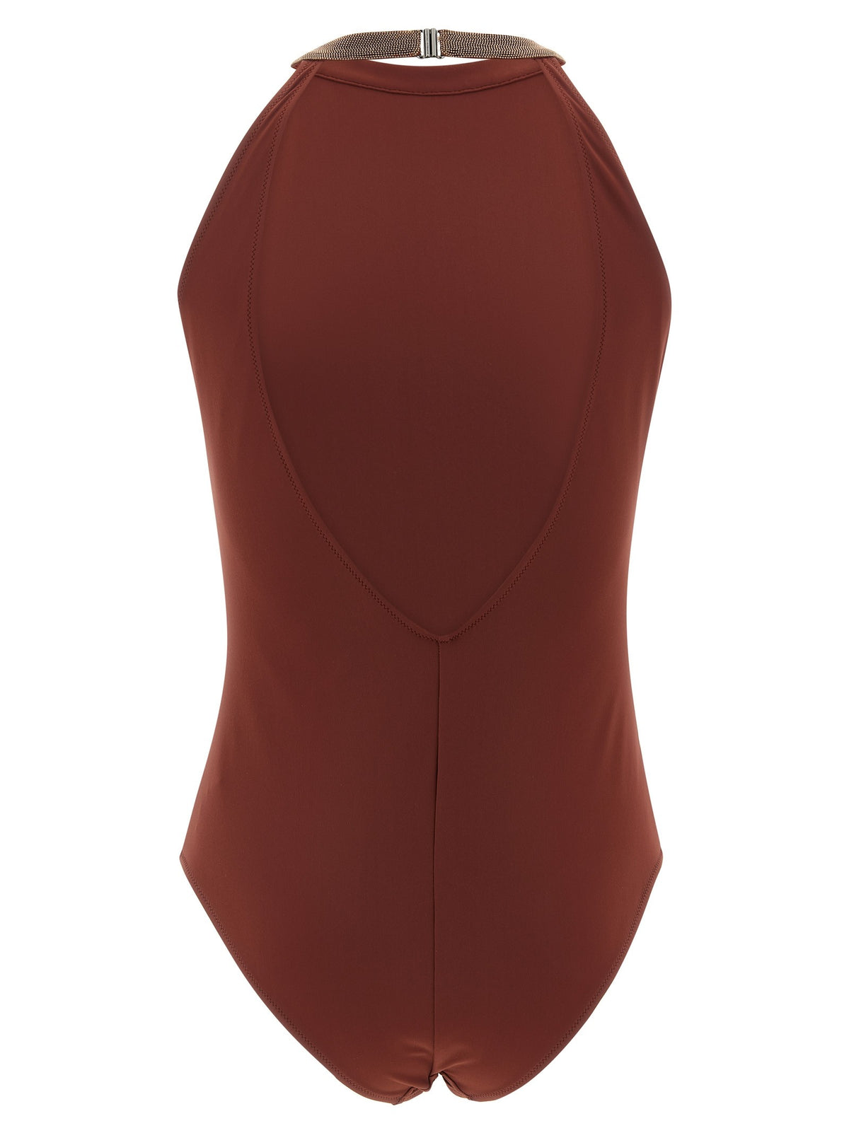 Brunello Cucinelli - 'Precious Collar' one-piece swimsuit