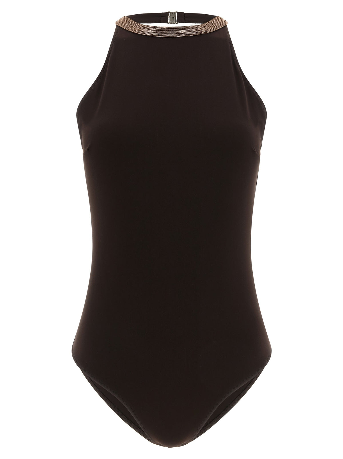 Brunello Cucinelli - 'Precious Collar' one-piece swimsuit