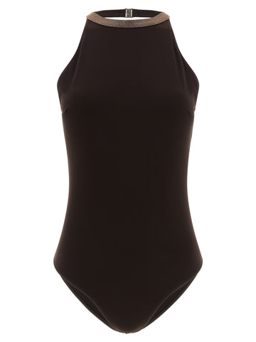Brunello Cucinelli - 'Precious Collar' one-piece swimsuit