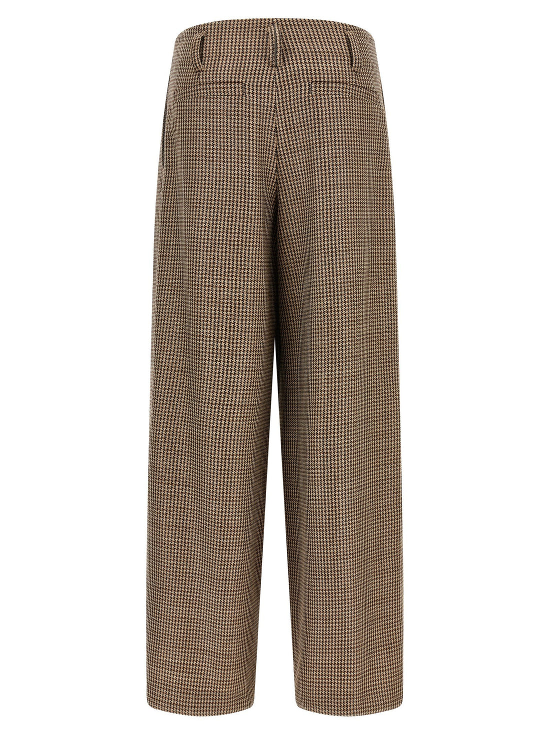 Brunello Cucinelli - Prince of Wales lamé pants Brown