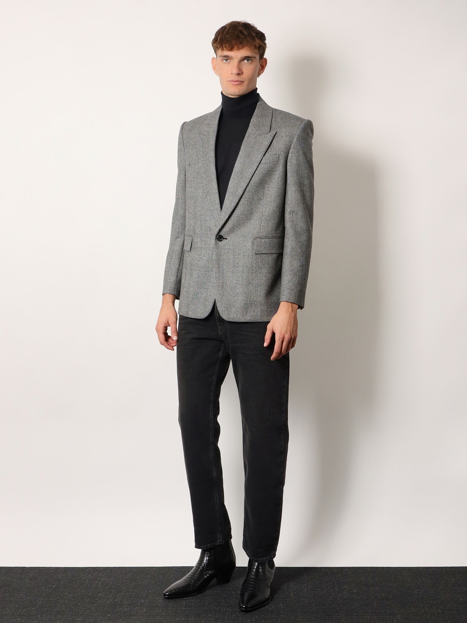 Saint Laurent Prince of Wales wool blazer
