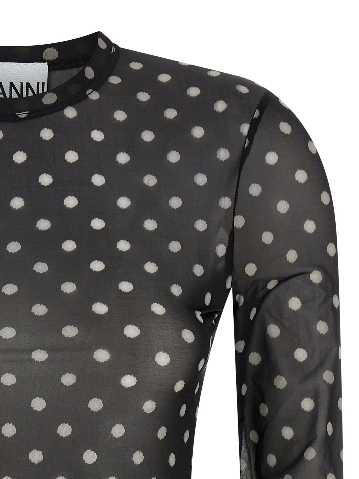 GANNI - 'Printed Sheer' sweater