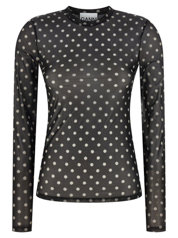 GANNI - 'Printed Sheer' sweater