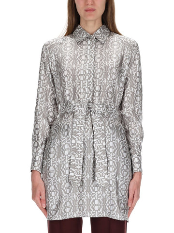 Max Mara - PRINTED SILK CHEMISIER DRESS printed-silk-chemisier-dress