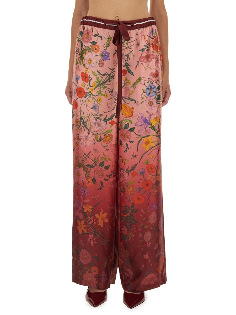 PRINTED SILK PANTS