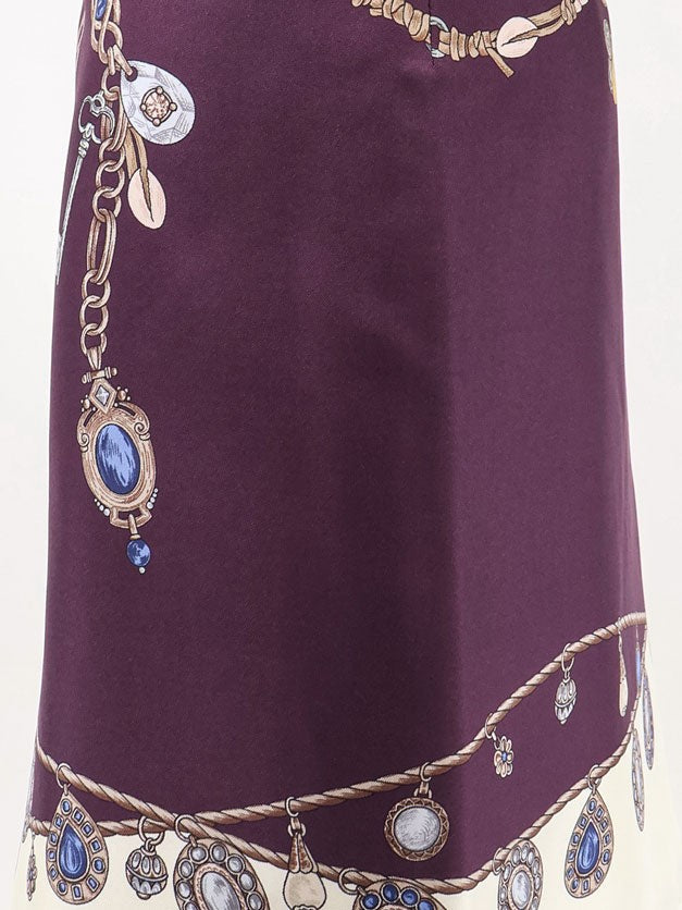 Versace - Printed silk twill miniskirt
