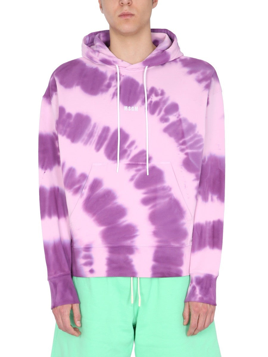 msgm - PRINTED SWEATSHIRT WITH MICRO LOGO printed-sweatshirt-with-micro-logo_a078fd39-2c0c-4194-a0ec-9f85e5bc82ad