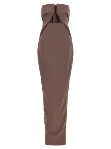RICK OWENS - 'Prong' dress Brown 40 IT