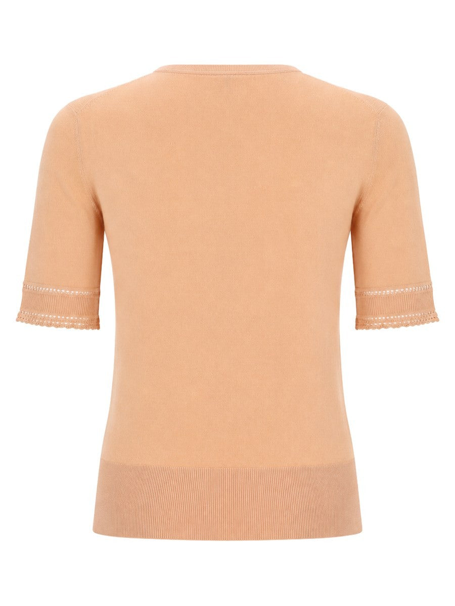 CHLOÉ - PULLOVER A MANICHE CORTE IN MAGLIA DI LANA pullover-a-maniche-corte-in-maglia-di-lana