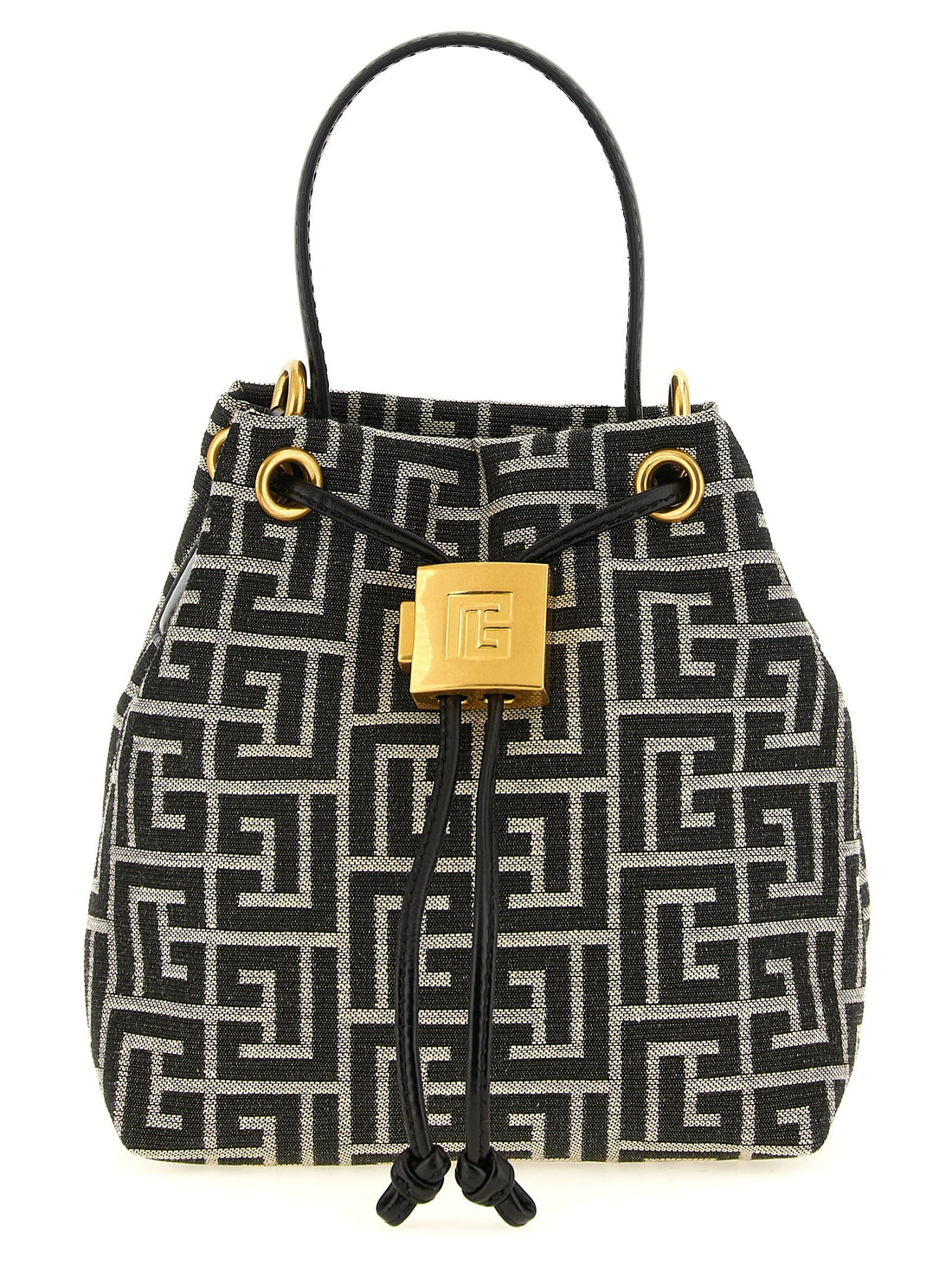 Balmain - 'Pulse' mini bucket bag White Black U