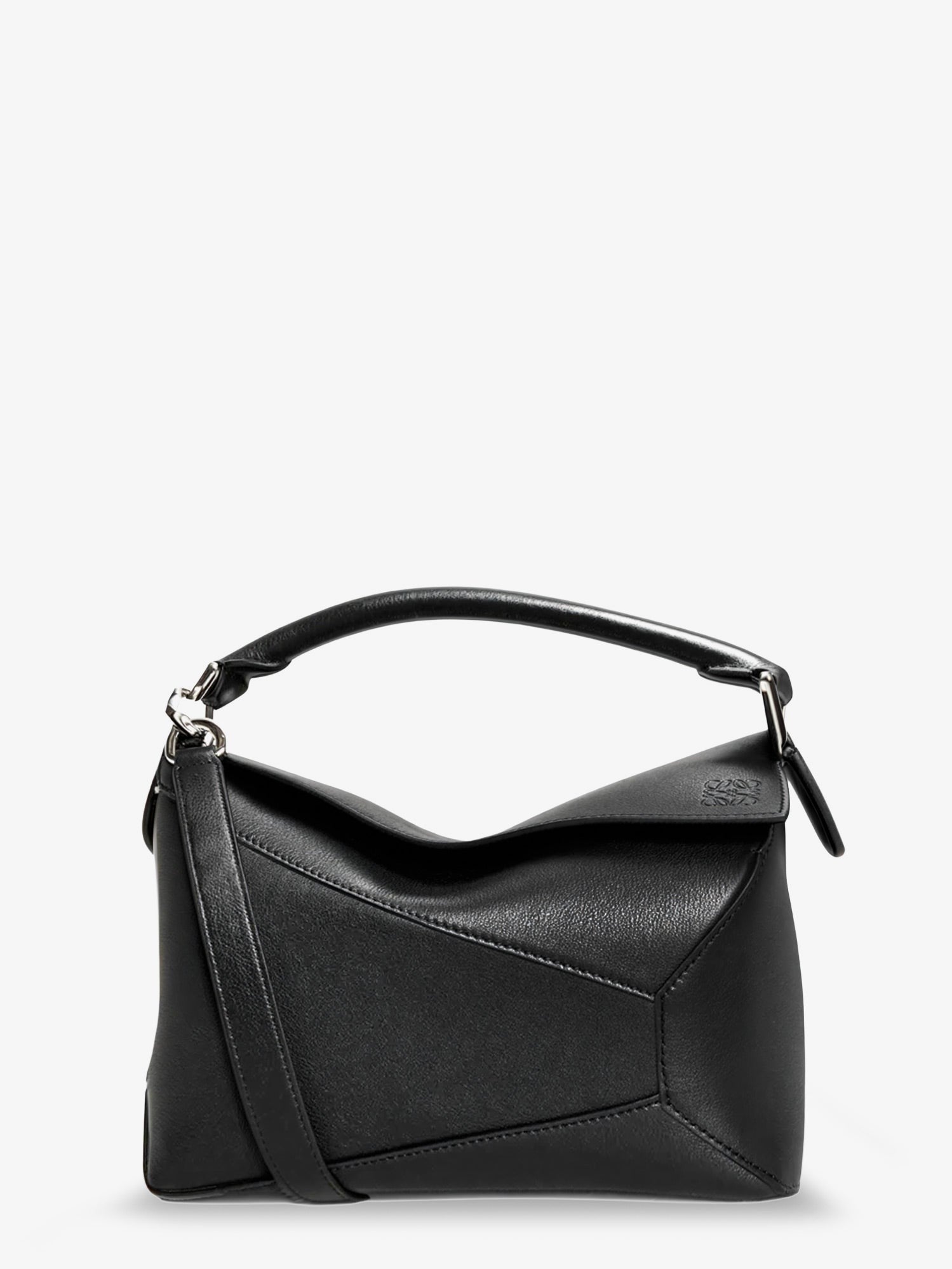 LOEWE - Puzzle Edge leather handbag with engraved Anagram logo