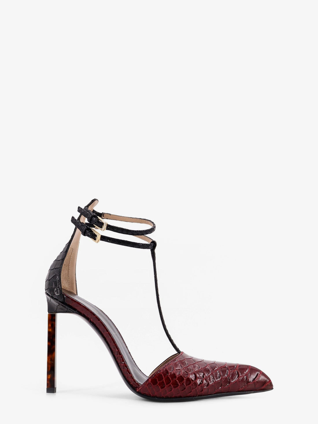 TOM FORD Python-effect leather pumps