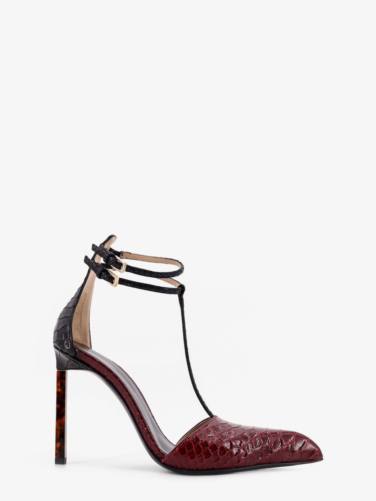 TOM FORD Python-effect leather pumps