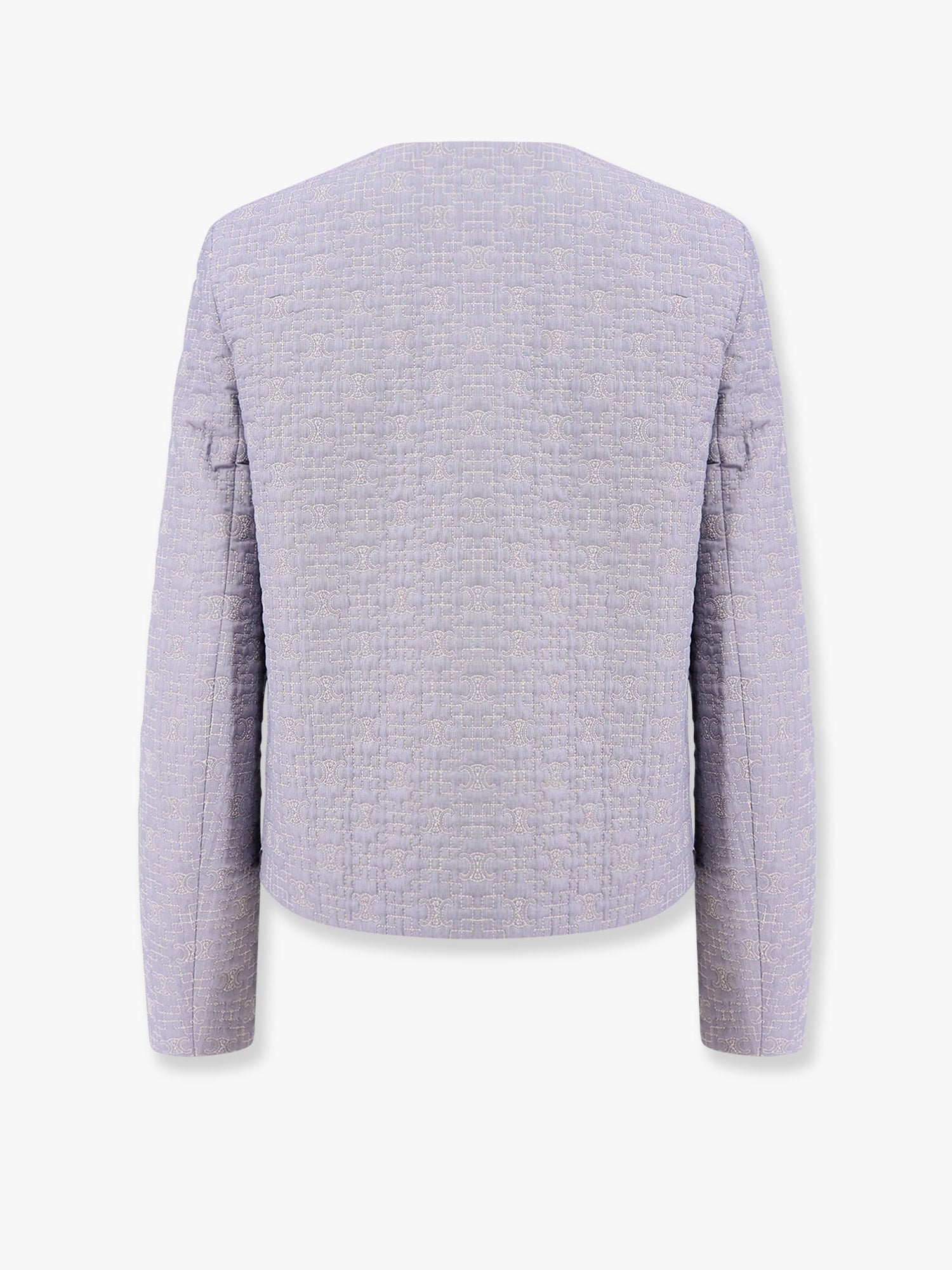 Quilted cotton blazer with triomphe motif