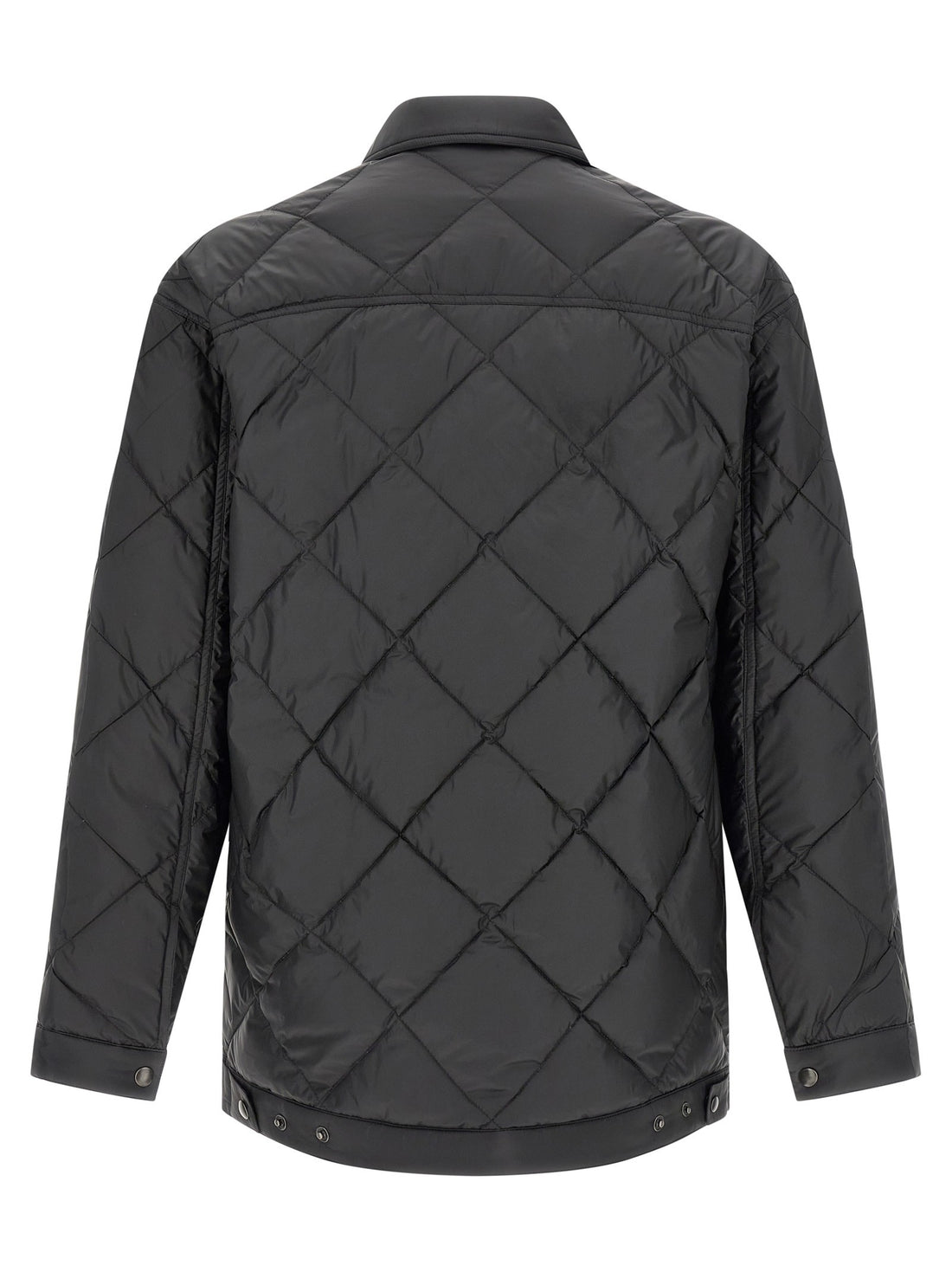 PRADA - Quilted down jacket with logo Black