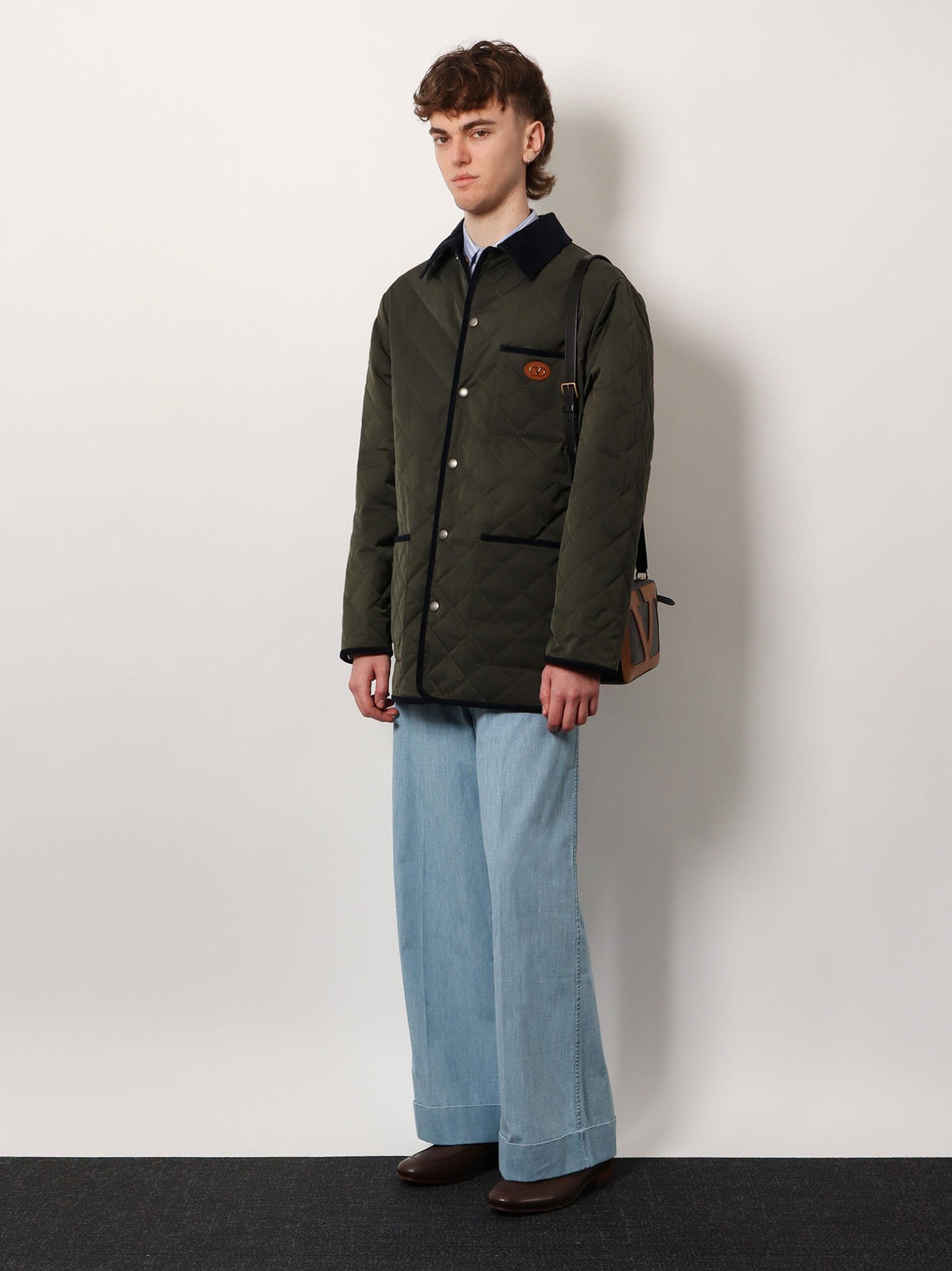 Quilted jacket with VLogo Signature patch