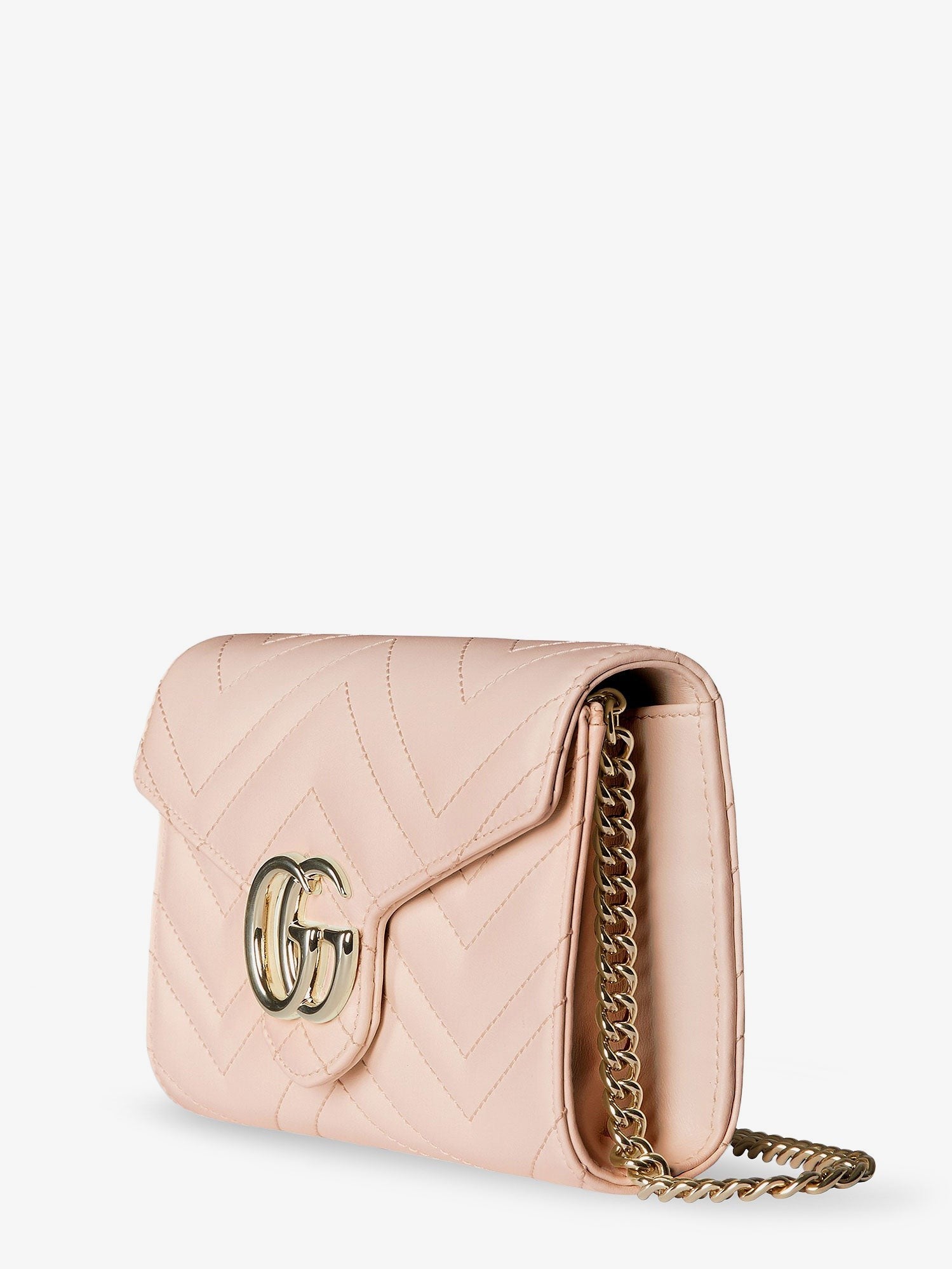 Quilted leather crossbody bag with metal GG logo