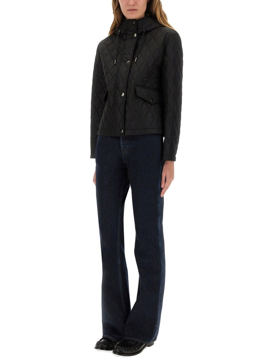 QUILTED NYLON CROPPED JACKET