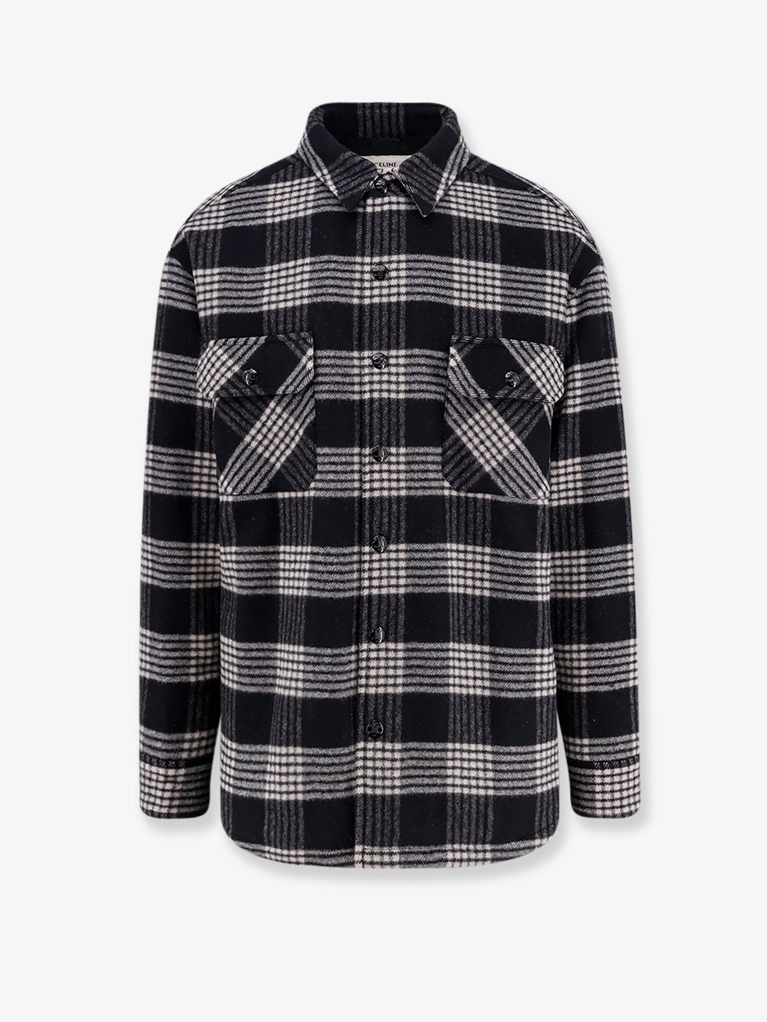 Quilted Overshirt wool shirt