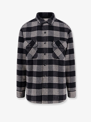 Quilted Overshirt wool shirt