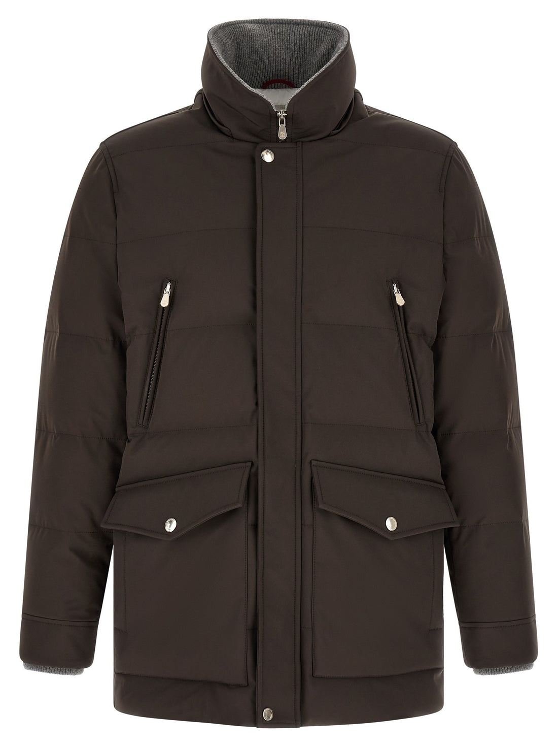 Brunello Cucinelli - Quilted parka Brown
