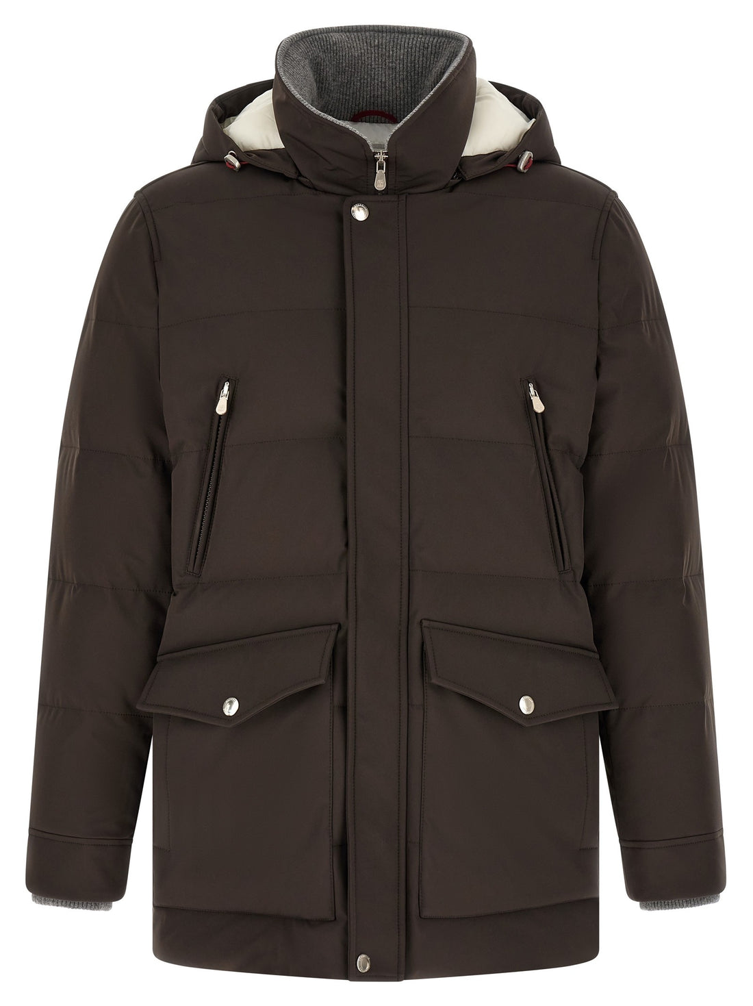 Brunello Cucinelli - Quilted parka Brown