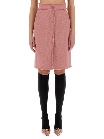 "RACHEL" TWEED MIDI SKIRT