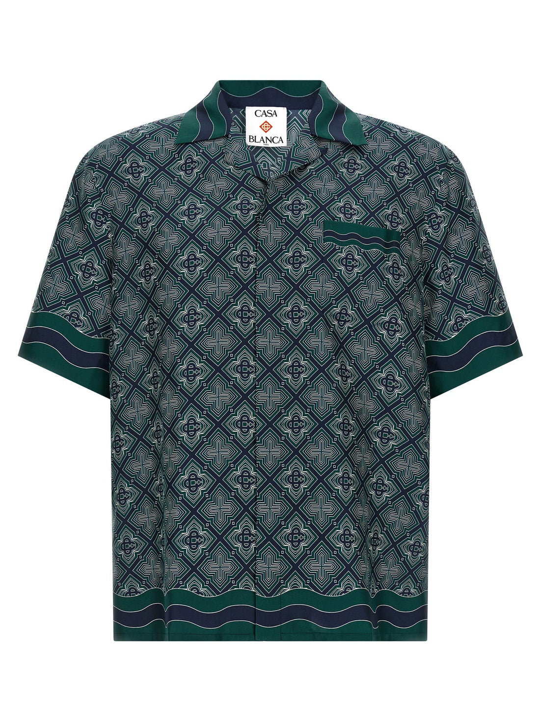 CASABLANCA - 'Radiating Monogram' shirt GREEN