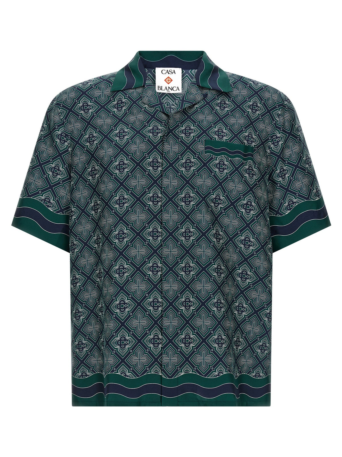 CASABLANCA - 'Radiating Monogram' shirt GREEN